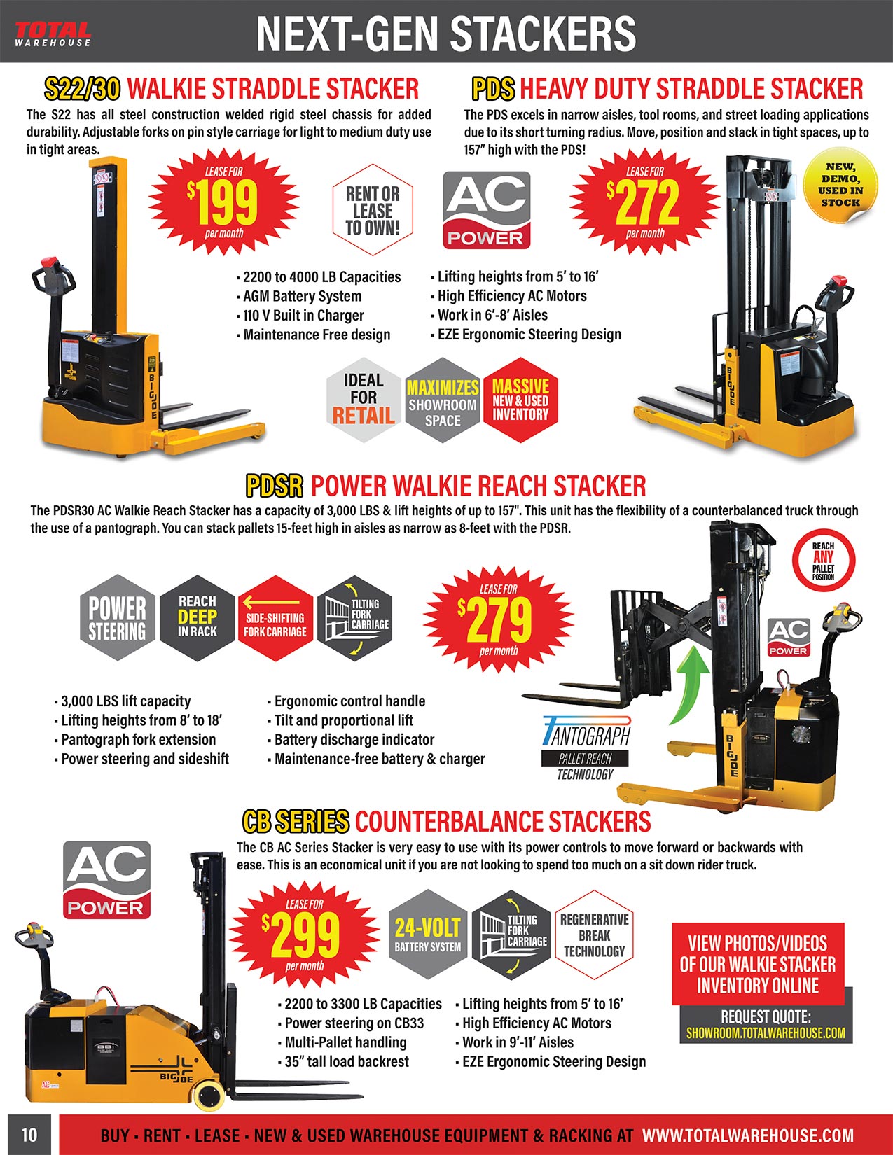 Big Joe S22 Walkie Stackers Total Warehouse