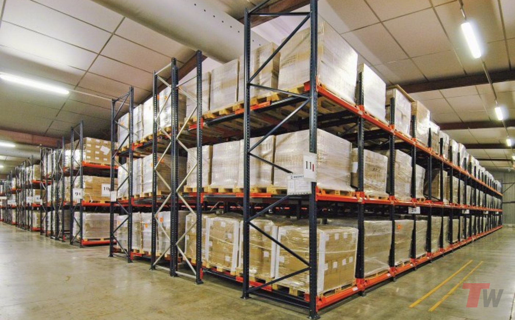 Push Back Pallet Rack Storage Systems - Total Warehouse