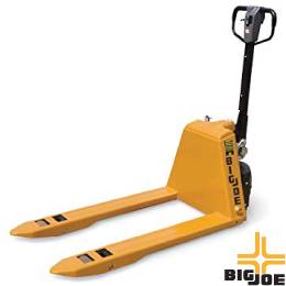 Big Joe P33 - Semi-Electric Pallet Jack - The Big Joe P33 is a semi-electric pallet truck that has a 3 hour duty cycle powered by 24V, 30AH maintenance-free batteries and includes a 110V AC charger.