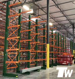 Cantilever Racking - Heavy Duty Rack - Cantilever racking will enable your business to handle these important products efficiently at a cost owner will love and operators will appreciate for the ease of product storage and retrieval.