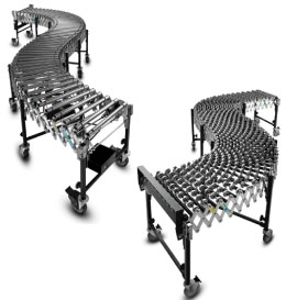 Flexible Conveyors - Movement Systems - Nestaflex gravity and powered flexible conveyors expand, contract, flex side-to-side, and move to fit the needs of every operation.