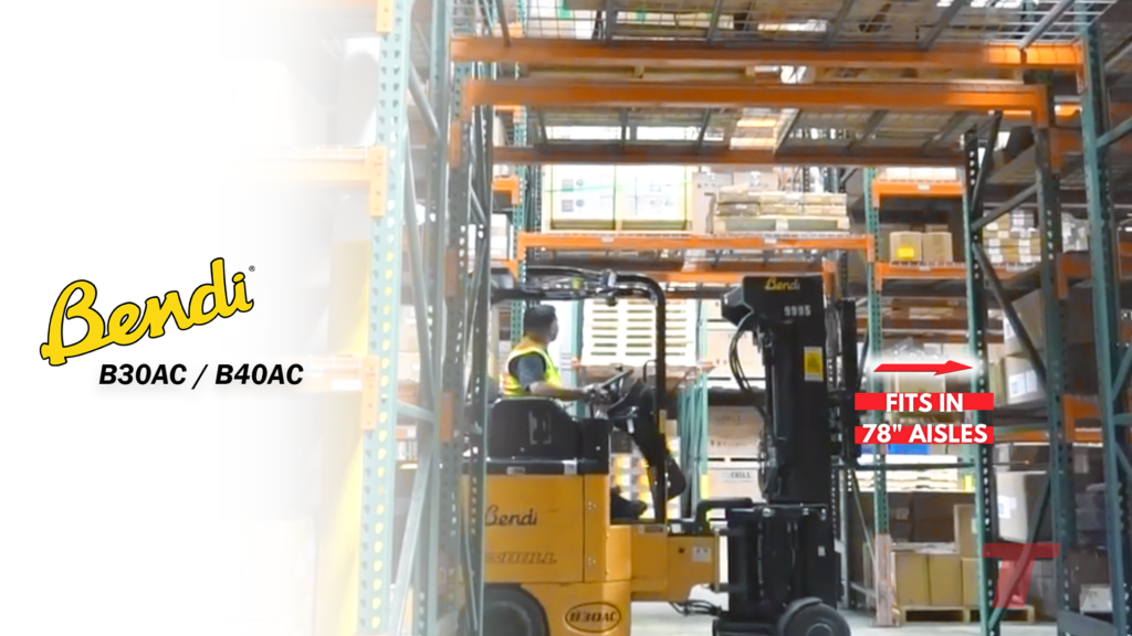 Bendi B30AC / B40AC - IN Very Narrow Pallet Aisle - On Site