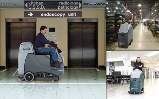 nilfisk advance rider floor sweeper scrubber product image