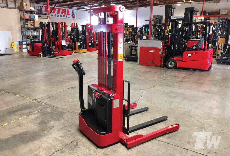 Walk Behind Electric Pallet stacker Big Joe S22 Stacker Total Warehouse
