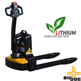 Big Joe LPT-33 - Electric Lithium Pallet Truck - Our 3,300 lb capacity Pallet Jack fully electric lithium pallet truck is the most compact and maneuverable unit available.
