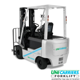 Unicarriers BX - 4 Wheel Electric Forklift - This versatile lift truck is powered with an advanced feature package that includes self-contained onboard diagnostics and controlled rollback.