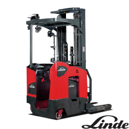 Linde Reach - Very Narrow Aisle Truck - Extended run times and reduced cycle times make the 5195 series an efficient material handling solution.