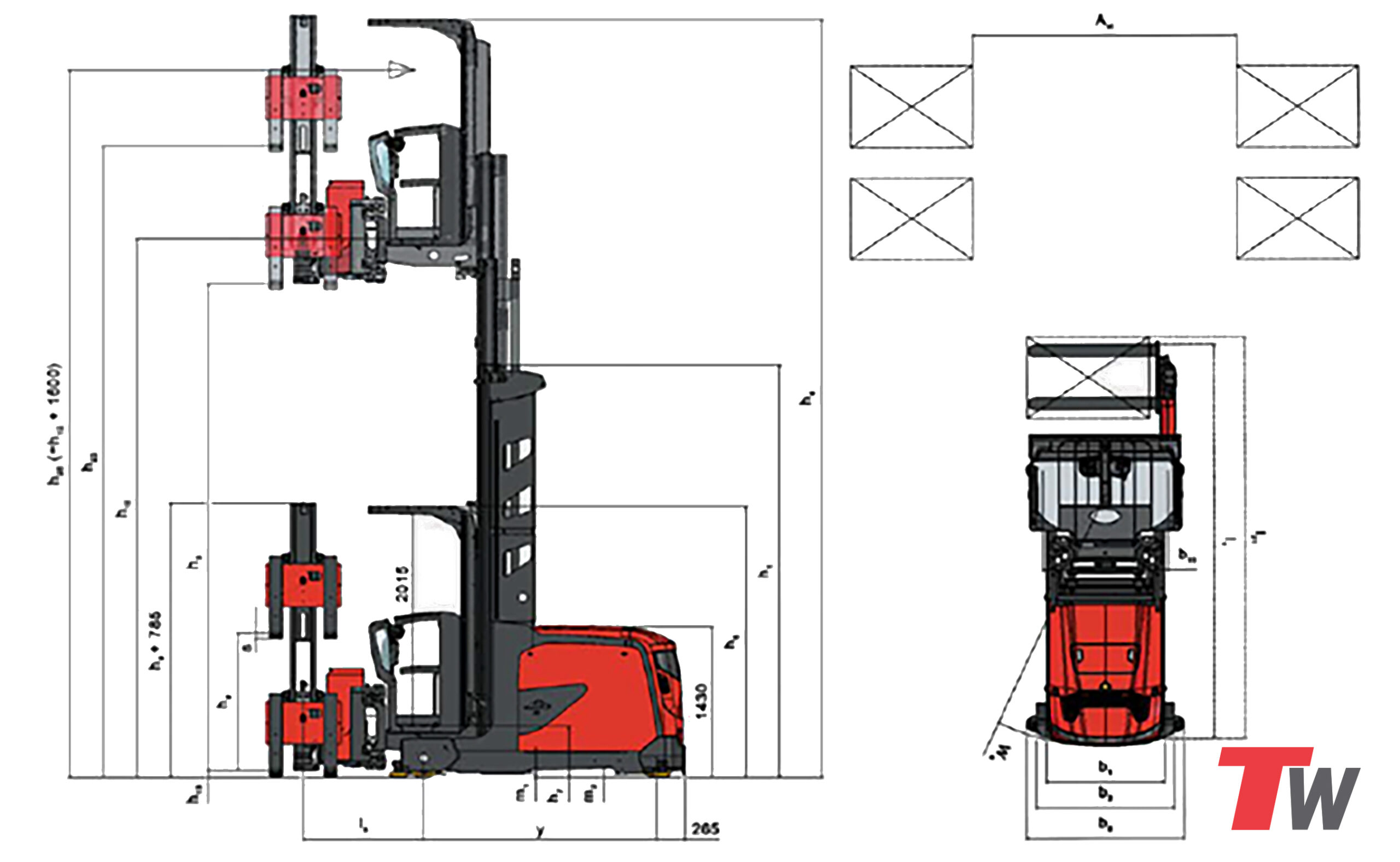 Linde 5231 turret truck