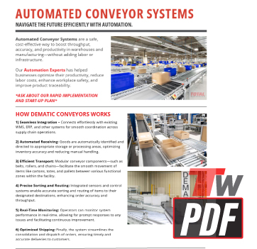 Dematic Conveyor Sheet