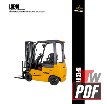 Big Joe LXE-40 Specifications Brochure