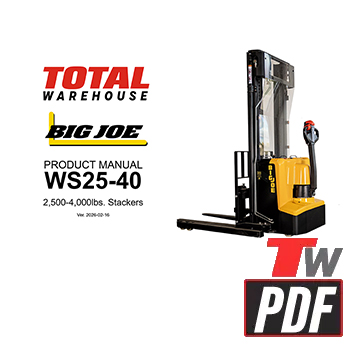 Big Joe WS25-40 Product Manual